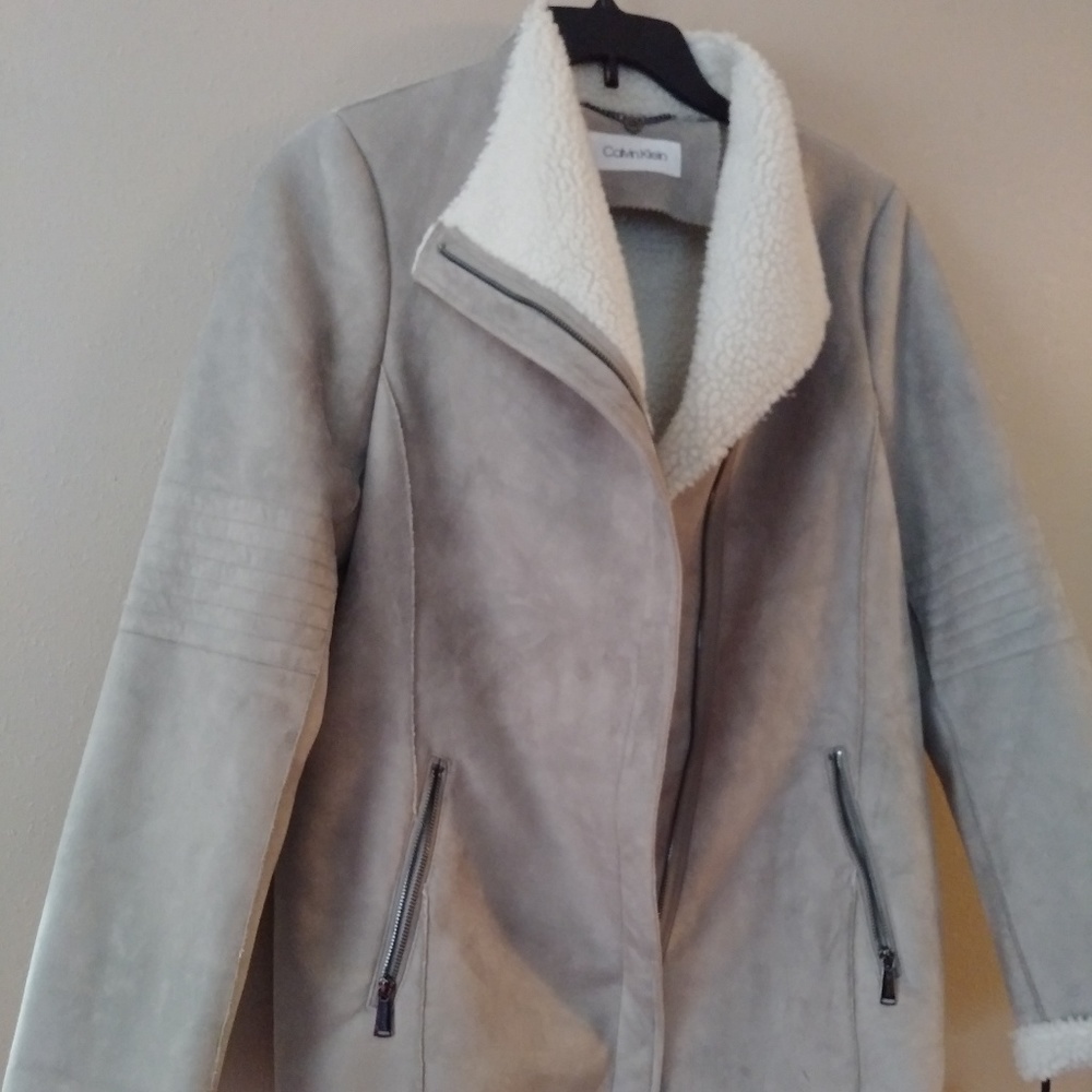 NWT Calvin Klein  faux fur coat!!